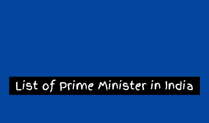 list of all prime minister of India