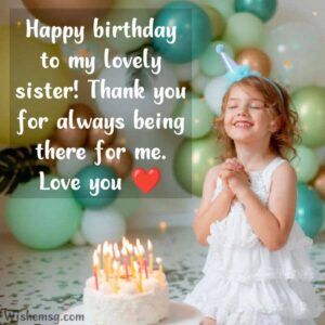 Happy Birthday Wishes for Sister