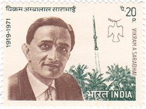 Sarabhai on a 1972 Indian stamp