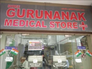 pharmacist assisting customer at medical store