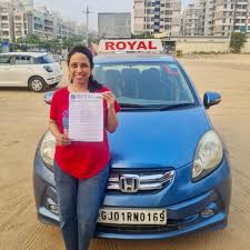 Driving instructor teaching student